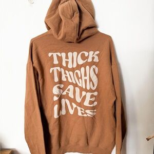 brown graphic hoodie